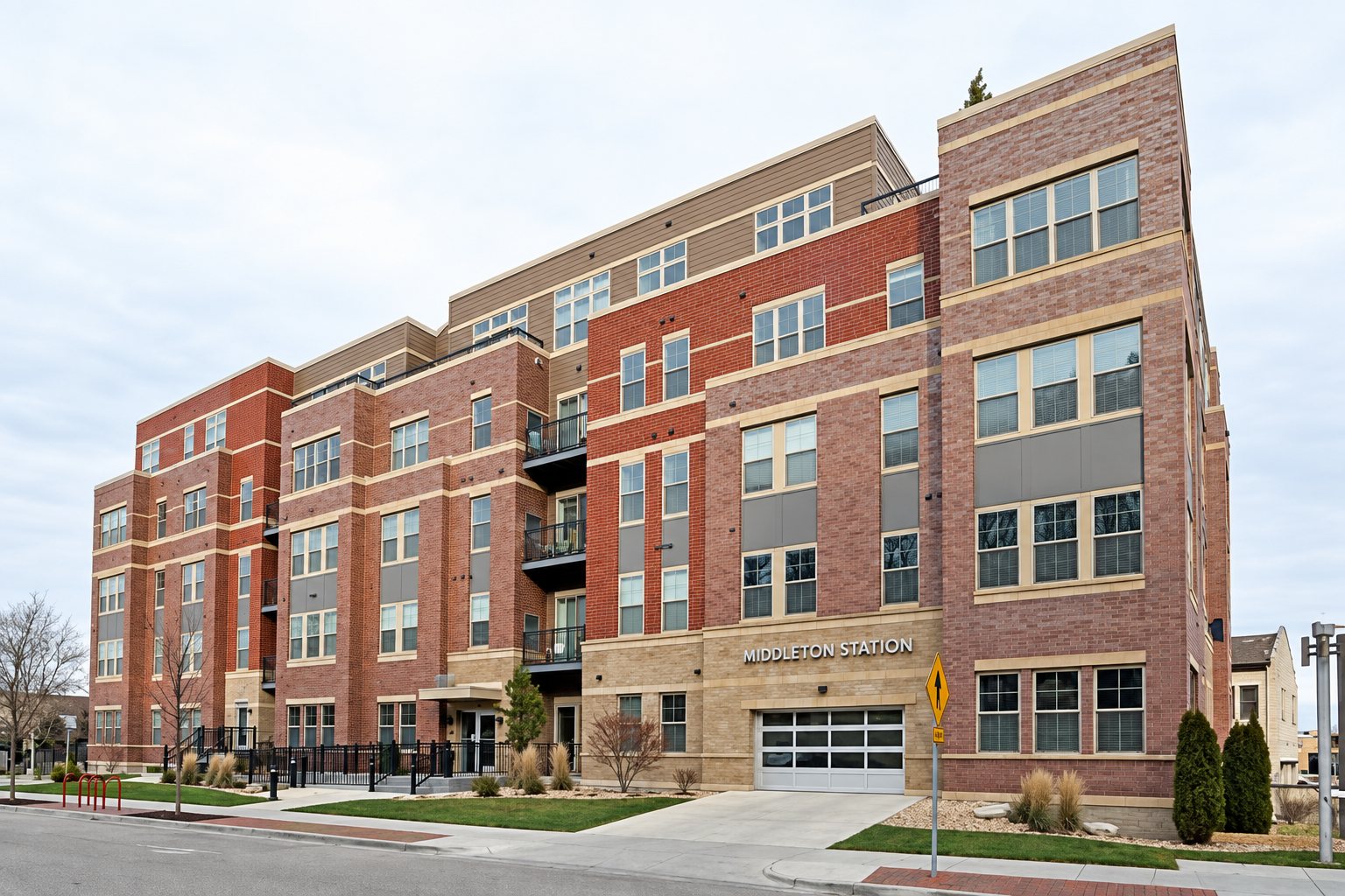 Middleton Station apartment building in downtown Middleton, Wisconsin