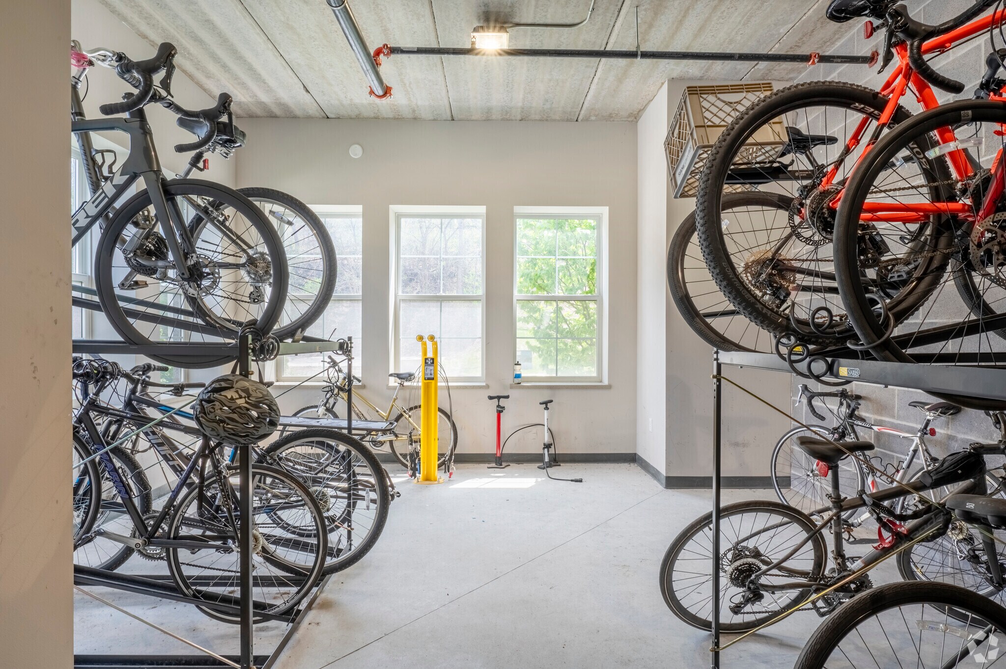 Middleton Station bicycle storage and tuning room